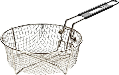 Silver Nickel-Plated Deep Fry Basket, 9 Inches | Steel Deep Fry Basket for Deep Frying in Cast Iron Dutch Ovens & Deep Skillets, Holds Food Securely1