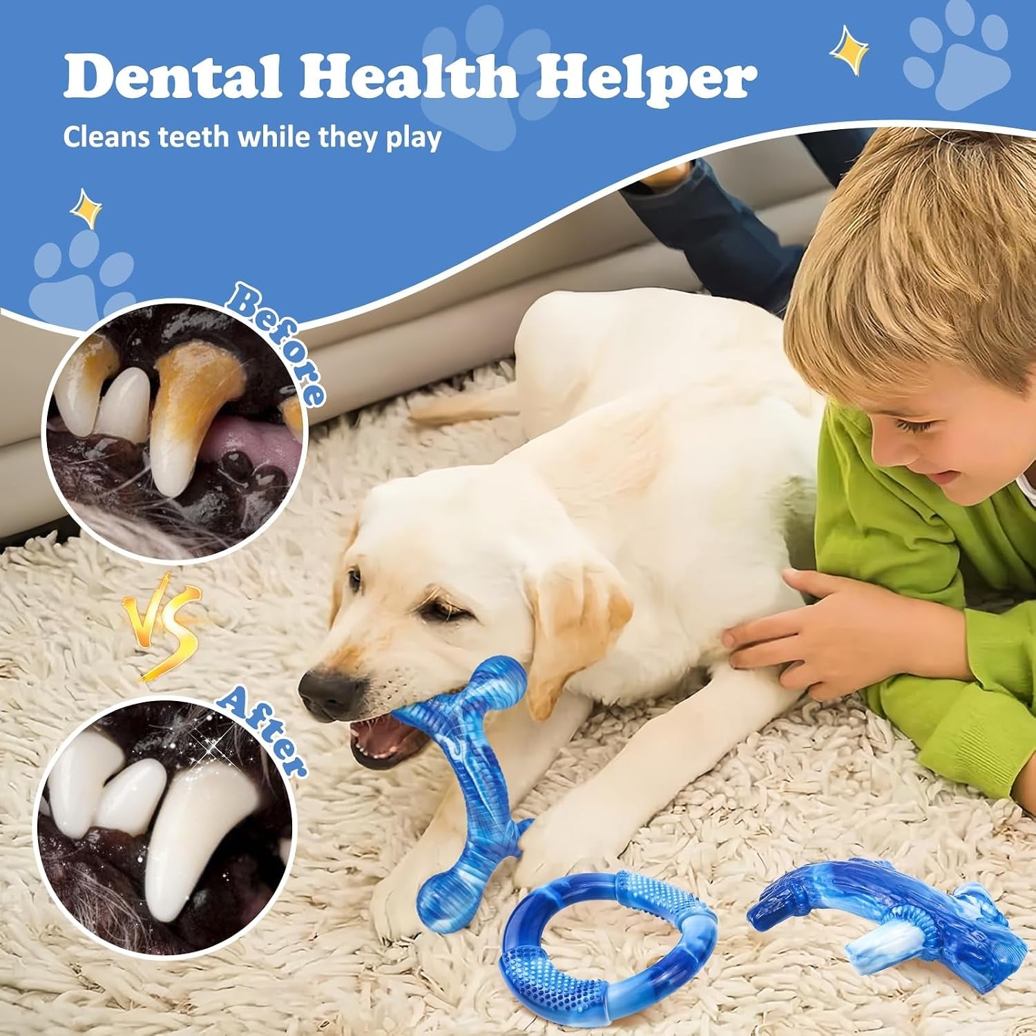 furdog-3pack-dog-toys-for-aggressive-chewers-dog-chew-toy-tough-dog-toys-to-keep-them-busy-bacon-flavor-teething-chew-toys-dental-health-for-large-medium-small-breeds-blue