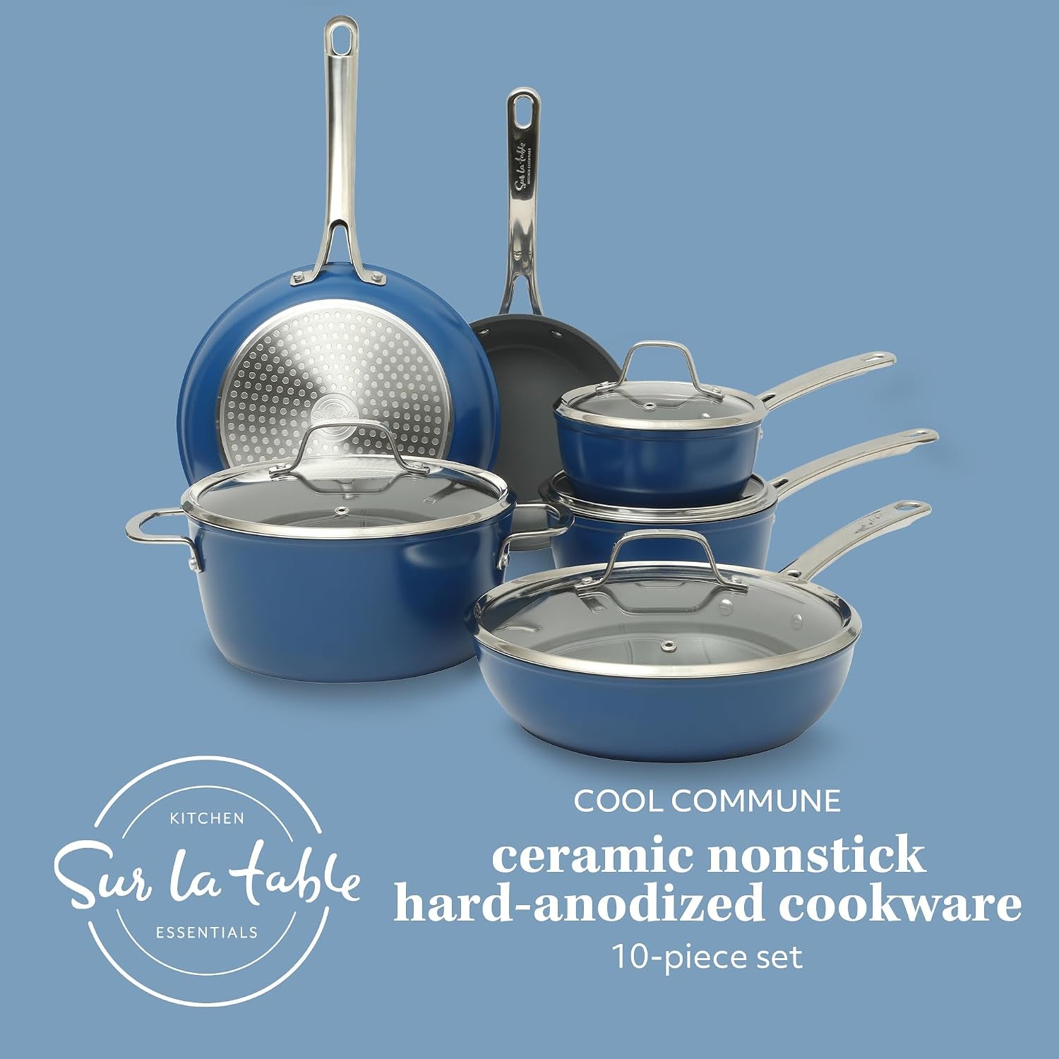 sur-la-table-kitchen-essentials-cool-commune-hard-anodized-10-piece-pfa-free-ceramic-non-stick-interior-forged-durable-aluminum-pots-and-pans-cookware-set-blue-induction-compatible