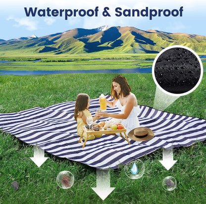 80" X 80" Picnic Blanket Extra Large, Waterproof and Foldable Beach Blanket | Waterproof and Sandproof5