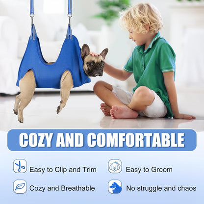Kkiimatt 10 in 1 Pet Grooming Hammock Harness with Nail Clippers/Trimmer, Nail File, Dog Hammock/Grooming Sling for Nail Trimming/Clipping2