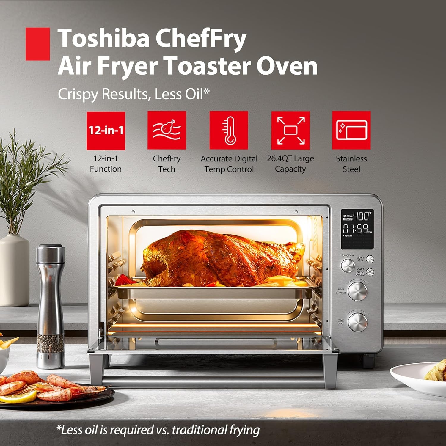 cheffry-air-fryer-toaster-oven-combo-26-4-quart-stainless-steel-bake-broil-pizza-dehydrate-with-toast