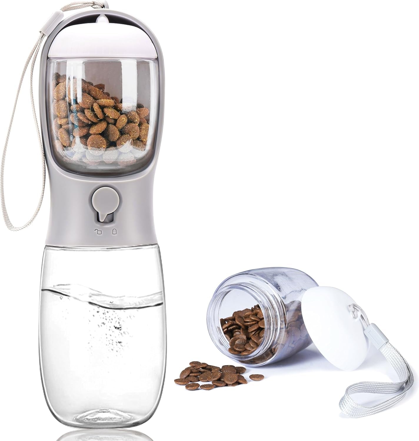 dog-water-bottle-with-food-container-portable-leak-proof-pet-water-dispenser-for-walking-hiking-travel-puppy-essentials-accessories-for-small-large-dogs-dog-gifts-10oz-15oz-19oz
