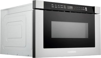 24 In. Haven Coll 1.2 Cu. Ft. Built-In Microwave Drawer, Stainless Steel |  COS-12MWDSS-NH Touch Controls, 11 Power Levels, 1000W, Child Lock Function, Defrost Functions, Automatic Presets6