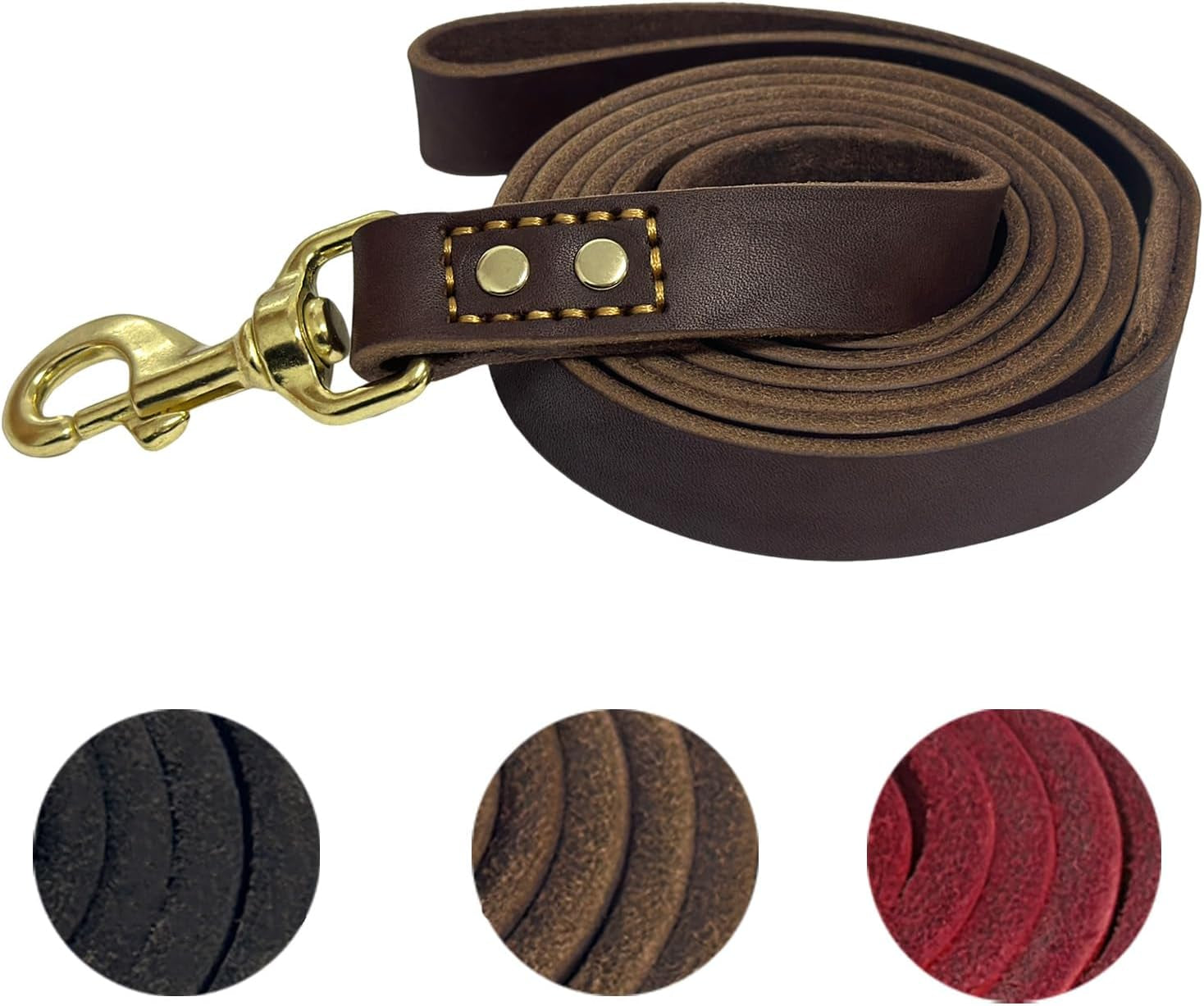 leather-dog-leash-6-ft-x-1-2-inch-heavy-duty-genuine-leather-dog-training-leash-soft-and-strong-leather-leash-for-small-and-medium-dogs-brown
