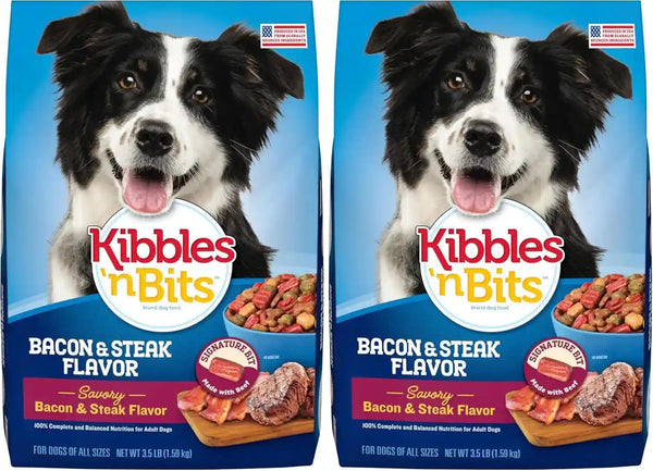 Kibbles 'N Bits Dry Dog Food, Savory Bacon & Steak Flavor for Adult Dogs 16 Lb. Bag12