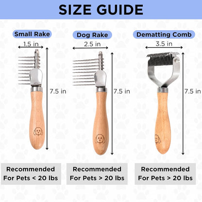 Dematting Comb for Dogs, Undercoat Rake Grooming Tool for Matted Pet Hair | Best Dematting Brush for Doodles & Poodles, Detangling De Matted Hair, Tool for Removing Shedding Fur, Cat Deshedder Brushes9