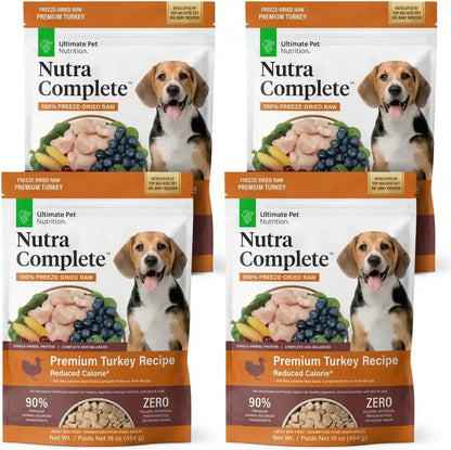 ULTIMATE PET NUTRITION Nutra Complete, 100% Freeze Dried Raw Veterinarian Formulated Dog Food with Antioxidants Prebiotics and Amino Acids (1 Pound, Beef)16
