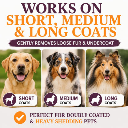 Sleekez Dog Brush for Shedding | Patented Deshedding Dog Brush | Pet Hair Remover for Short, Medium & Long Coats | Made in USA | 5 Inch5