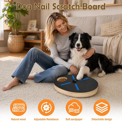 Adjustable Resistance Dog Nail Scratcher Board - with Treat Box | Non-Slip Detachable Paw Grinding Board, Stress-Free Interactive Grooming Toy for Small Medium Large Dogs2