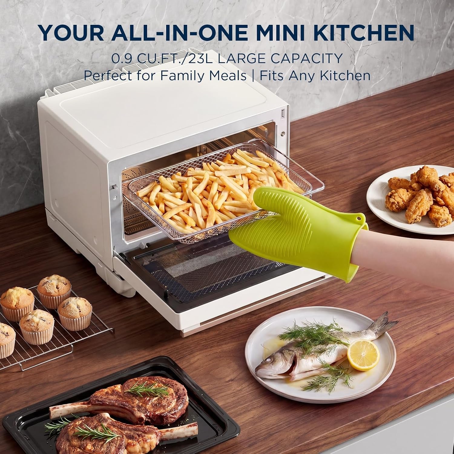 midea-4-in-1-micro-steam-oven-app-control-0-9-cu-ft-for-rv-small-kitchen-23l-inverter-microwave-steam-air-fryer-convection-32-presets-space-saving-true-3d-graphene-heating-touchscreen-2026