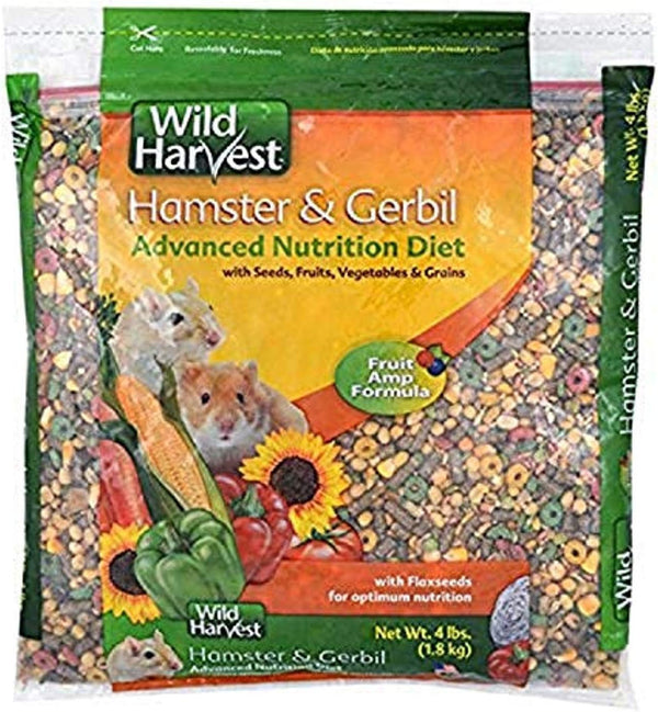 Wild Harvest Hamster and Gerbil Advanced Nutrition Diet, 4-Pound, Multicolor, One Size (E1950W), 4 Pounds1