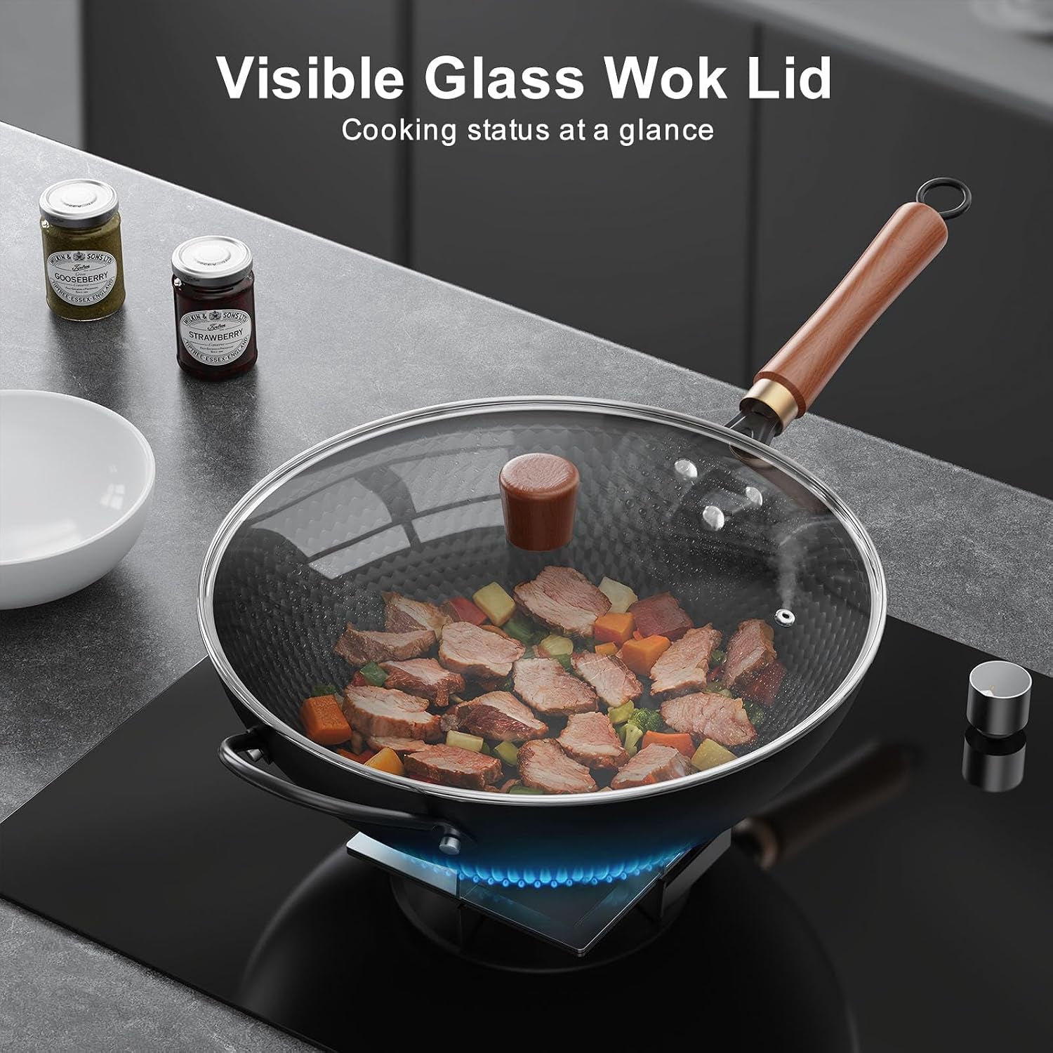 wok-with-lid-13-inch-carbon-steel-woks-stir-fry-pans-nonstick-pre-seasoned-5-6qt-flat-bottom-chinese-wok-pan-with-lid-pfoa-ptfe-free-cookware-compatible-with-all-cooktops