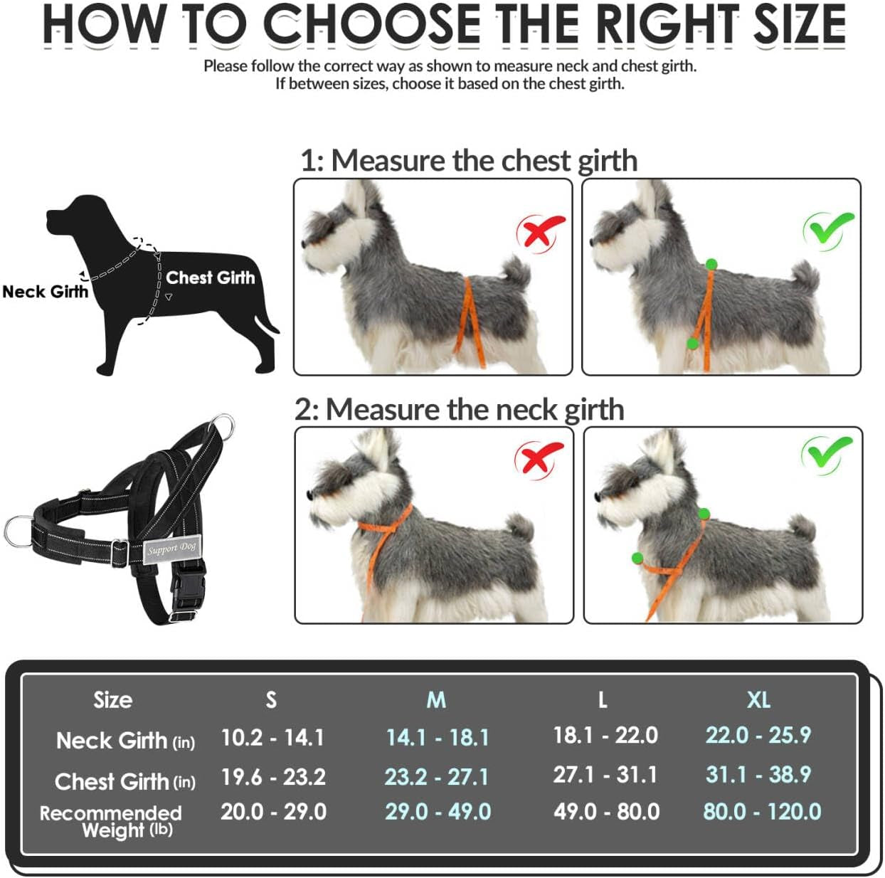 slowton-no-pull-dog-harness-heavy-duty-dog-harness-and-leash-set-for-medium-large-dogs-reflective-tactical-harness-with-soft-padded-and-front-clip-for-easy-walk-and-training-black-l