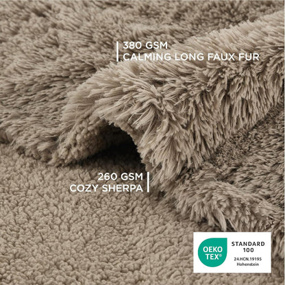 Bedsure Waterproof Dog Blanket for Small Dogs Cats Fluffy Faux Fur, 30X40 | Plush Fuzzy Reversible Pet Blankets for Couch and Dog Bed, Soft Calming Throw Cat Puppy Blanket Washable, Dog Gift, Brown5