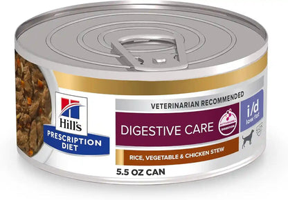 HILL'S PRESCRIPTION DIET I/D Low Fat Digestive Care Wet Dog Food | #1 Veterinarian Recommended, Chicken Recipe, 13 Oz. Cans, 12-Pack15
