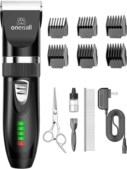 Oneisall Quiet Cat Clippers for Matted Hair & Long Hair, Cat Shaver | Cordless Cat Grooming Kit, LCD Display, 6 Guard Combs, 240-Min Runtime, 2-Speed Low Noise Trimmer for Cats & Small Dogs10
