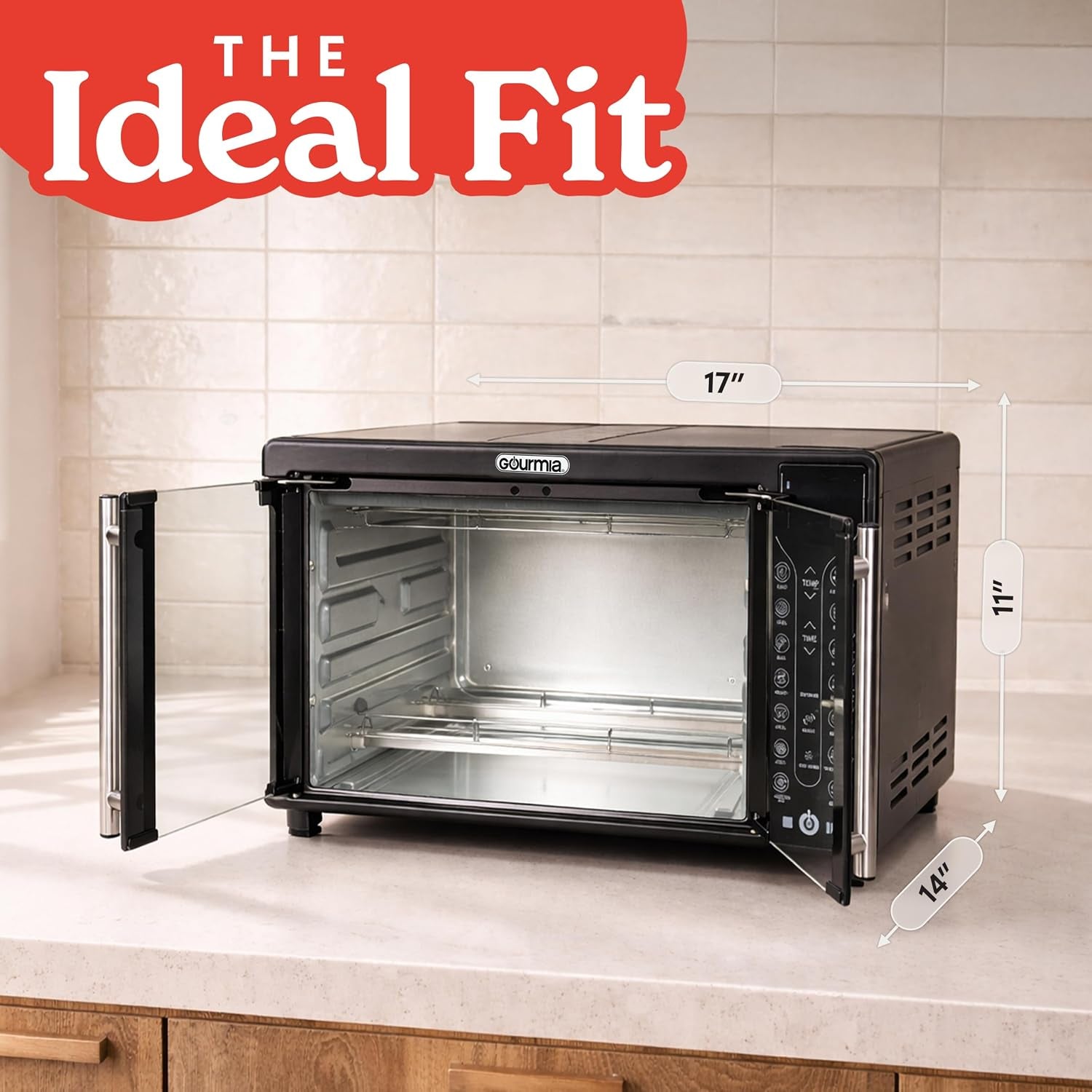 french-door-air-fryer-toaster-oven-6-slice-capacity-fryforce-360-digital-display-with-17-cooking-presets-black