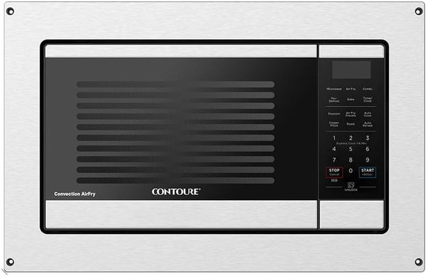 Built-In RV Air Fryer Microwave Combo, 0.9 Cu. Ft., 900W, Convection Oven, Grill, Smart Air Fry, Stainless Steel, Compact Microwave for RV & Small Kitchens (Trim Kit Sold Separately)1