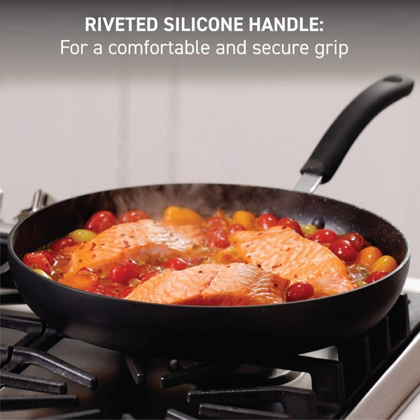 Ultimate Hard Anodized Nonstick Fry Pan Set 2 Piece, 10, 12 Inch, Oven Broiler Safe 400F, Cookware, Pots and Pans Set Non Stick, Kitchen Frying Pans, Cooking Skillets, Dishwasher Safe, Grey | Titanium Nonstick Coating, Thermo-Spot Heat Indicator, Oven Safe to 400°F, Dishwasher Safe, All Stovetops except Induction5