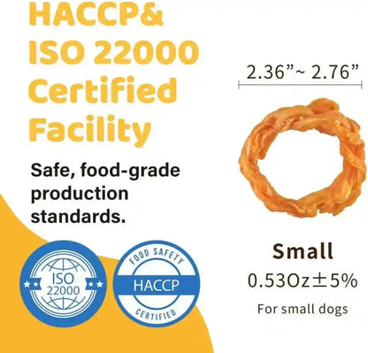 Ipaw 10 Pcs Value Pack Turkey Tendons Ring for Dog, All Natural Human Grade | Single Protein, Hypoallergenic, Grain Free, Rawhide Alternative Dog Treats, Us-Sourced Turkey3