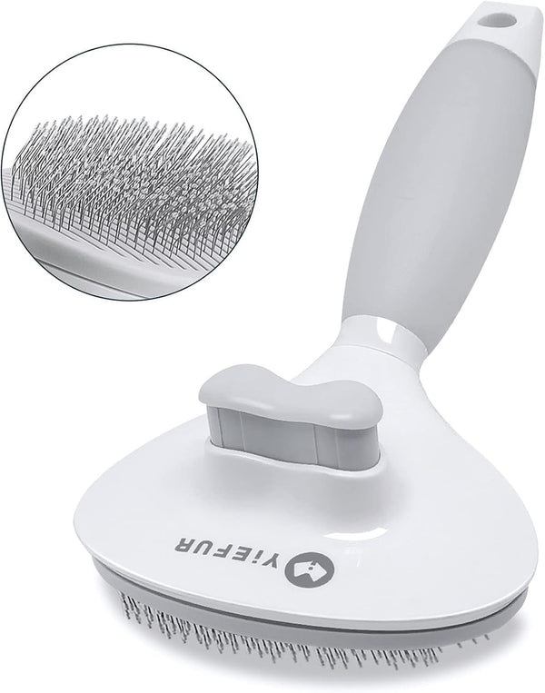 Cat Brush for Shedding, Self Cleaning Brush for Long & Short Hair Cats | Removes Loose Hair,Gentle Massage,For Indoor Cats,Reduces Shedding,Soft Rounded Tips,Ergonomic Silicone Handle,Easy Grooming1