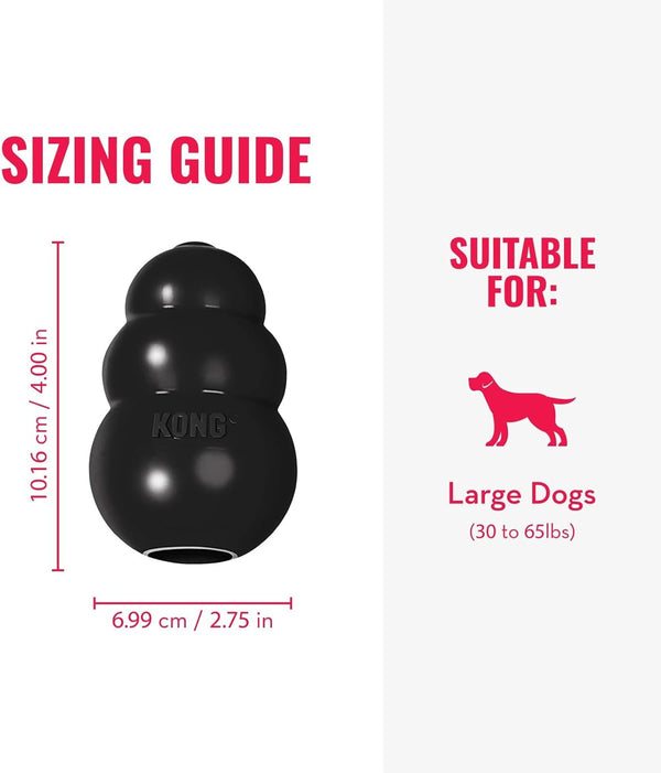 KONG Extreme Dog Toy - Fetch & Chew Toy - Treat-Filling Capabilities & Erratic Bounce for Extended Play Time Most Durable Natural Rubber Material - for Power Chewers - for Large Dogs4