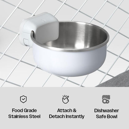 DIGGS Crate Bowl for Dogs - Clip on Pet Bowl for Water & Food - Puppy Training Necessities - Spill-Resistant, Universal Dog Crate Accessories (38Oz.)2