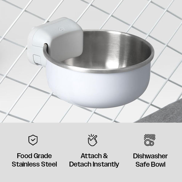 DIGGS Crate Bowl for Dogs - Clip on Pet Bowl for Water & Food - Puppy Training Necessities - Spill-Resistant, Universal Dog Crate Accessories (38Oz.)2