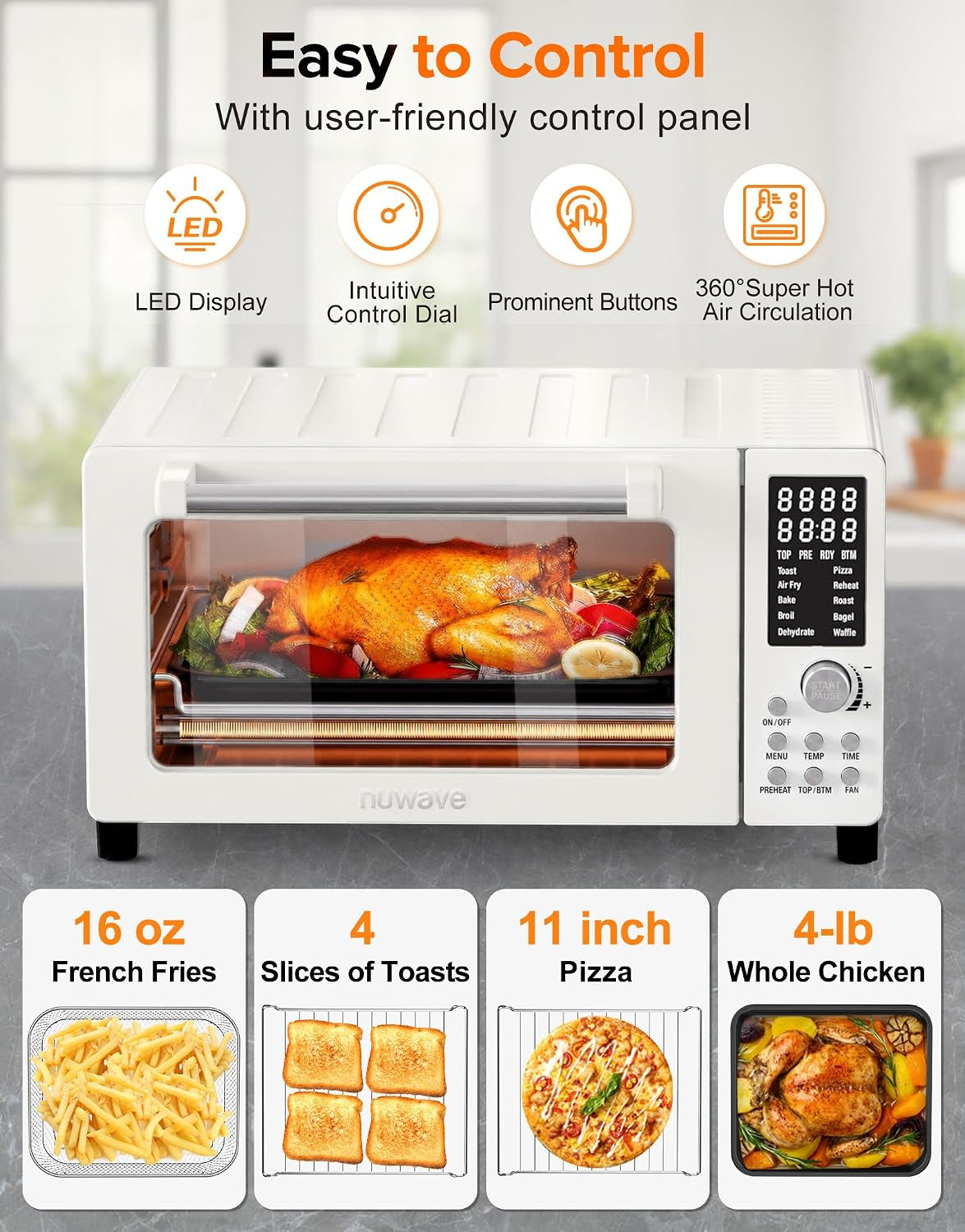 bravo-pro-smart-air-fryer-toaster-oven-countertop-combo-10-in-1-cooking-functions-1800w-50-450-f-21-qt-pfas-free-upgraded-super-convection-cream
