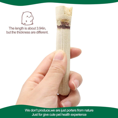BWOGUE 100G Pet Snacks, Bamboo Chews for Rabbits, Sweet Bamboo Chew Sticks | About10-14 Sticks, 3.94 in Bamboo Sticks for Rabbits, Rabbit Chew Toys, Squirrels, Guinea Pigs, Chinchillas & Hamsters2