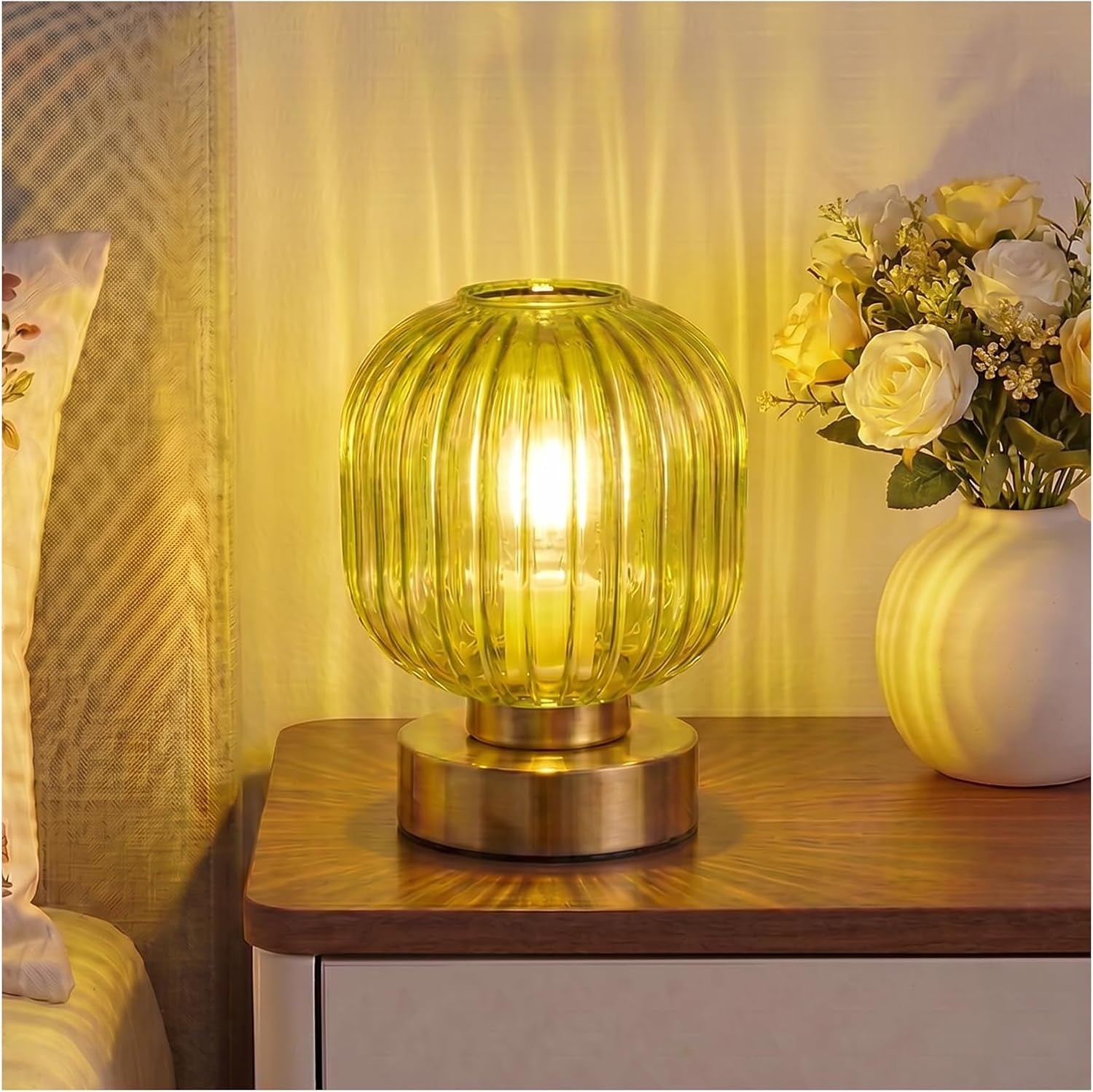 green-touch-glass-table-lamp-3-way-dimmable-bedside-lamp-vintage-mid-century-modern-small-nightstand-lamp-for-bedroom-and-living-room-ambient-mood-lighting-led-bulb-included