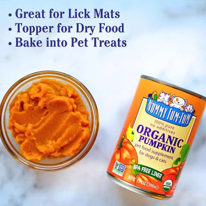 Nummy Tum Tum Organic Pumpkin for Dogs & Cats, 15 Ounce (Pack of 12) | USA Grown Pumpkins, Supports Healthy Digestion for Cats & Dogs, Great for Food Toppers, Treats, & Recipes7
