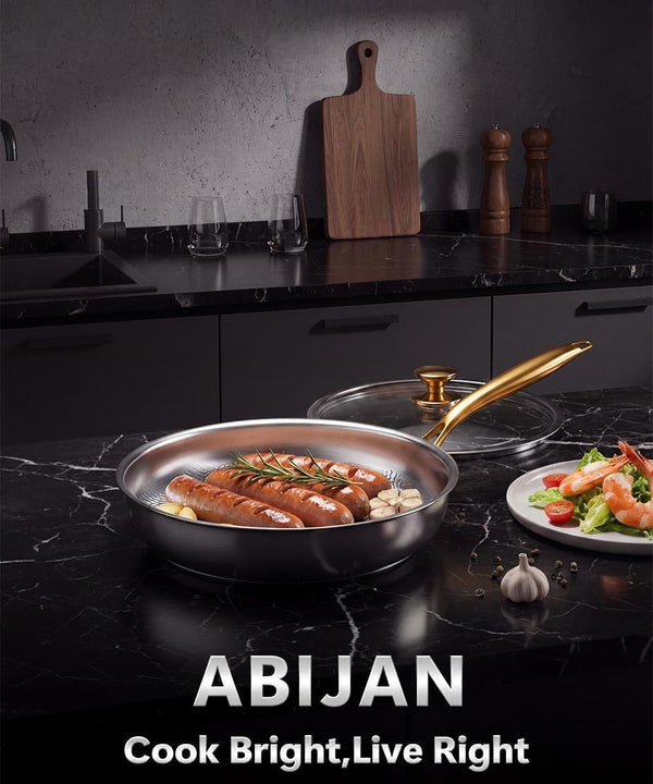Titanium Pans for Cooking | 10" Pure Titanium Hammered Pro Frying Au Gratin Pan with Lid | Non-Toxic Skillet | PFAS/PFOA/PTFE Free Cookware | Dishwasher&Oven Safe4