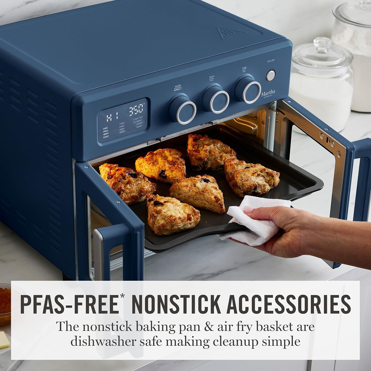 french-door-air-fryer-toaster-convection-oven-34qt-indigo-12-in-1-countertop-oven-bake-broil-roast-fits-12-pizza-dehydrate-air-fry-basket-oven-rack-rotisserie-blue