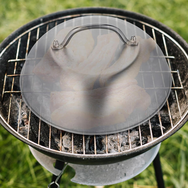 2 Pcs 9 Inch Stainless Steel Griddle Melting Cheese Dome Wok Lids- Commercial Grade Basting and Steaming Cover- Best for Use in Flat Top Grills7