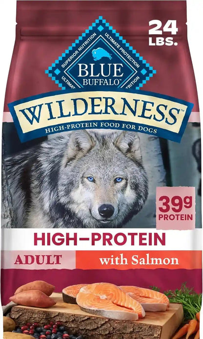 Blue Buffalo Wilderness Chicken Adult Dry Dog Food with Wholesome Grains + Antioxidant-Rich Fruits & Veggies, 39G Protein, Vibrant Energy for an Active Life, Made with Natural Ingredients, 28 Lbs.15