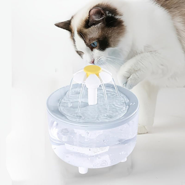 47Oz/1.4L Pet Fountain, Cat Water Fountain No Filter, Automatic Cat Water Fountain Dog Water Dispenser with for Cats, Dogs, Multiple Pets2