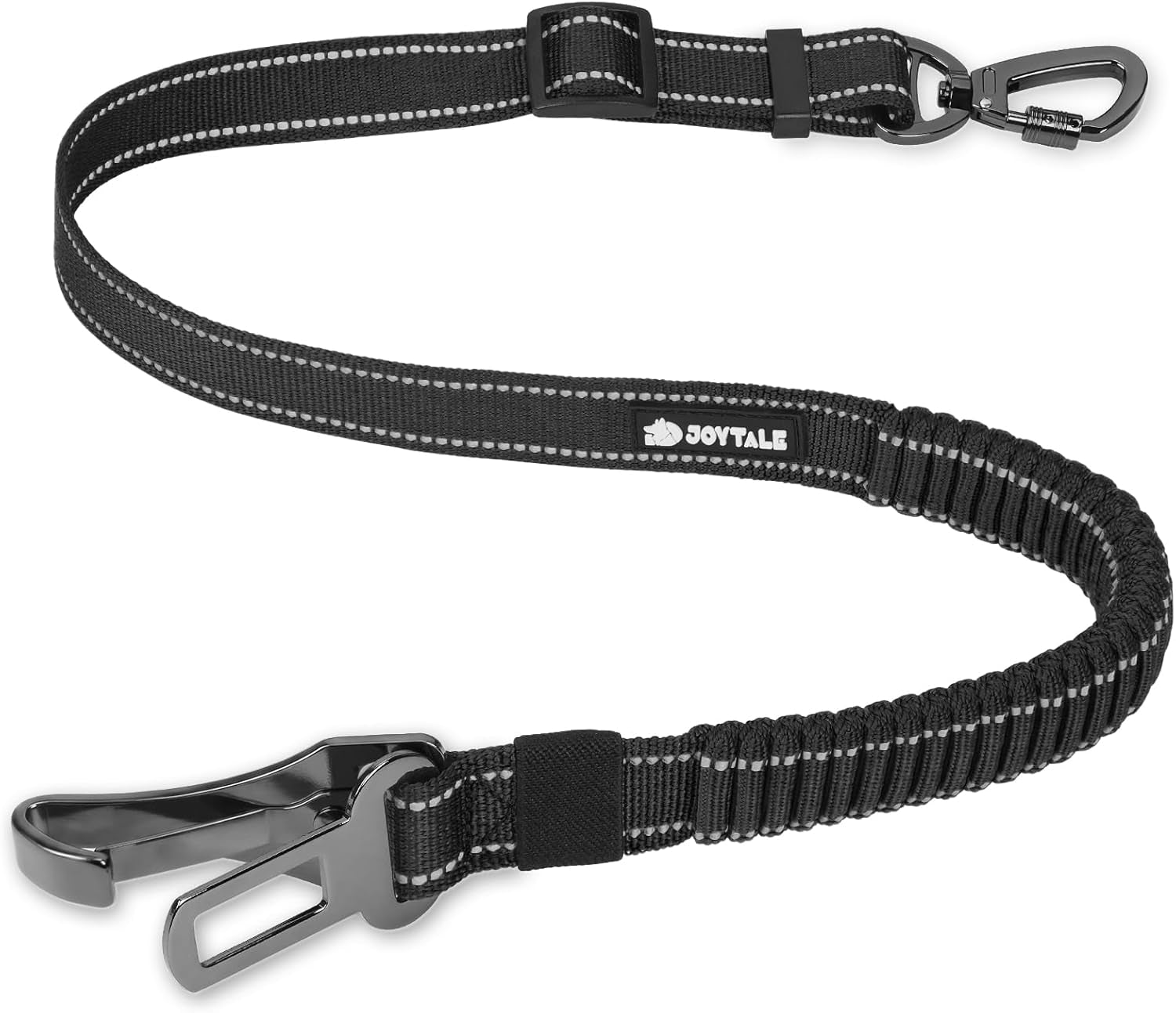 joytale-3-in-1-bungee-dog-seat-belt-for-car-medium-and-large-dogs-black-seatbelt-buckle-latch-cargo-hook-shock-absorbing-360-swivel-slide-to-lock-zinc-buckle-for-distraction-free-driving
