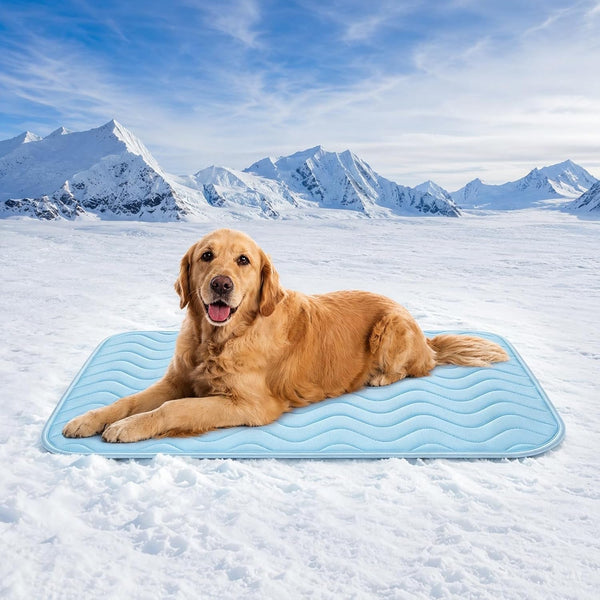 Dog Cooling Mat for Large Dogs, 40"X28" Breathable Self Cooling Crate Mat for Dogs & Cats, Portable Washable Pet Cooling Pad for Kennel, Sofa, Bed, Floor, Car Travel Indoor Outdoor Summer Use1