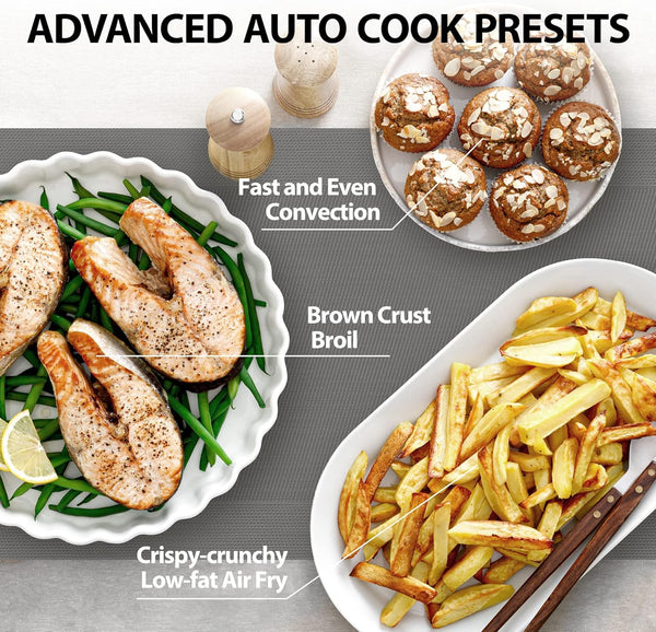 Air Fryer Combo Microwave, 1.0 Cu.Ft, Black Stainless Steel | 8 in 1 with Convection & Broil, Pro Defrost, 12.4" Turntable4