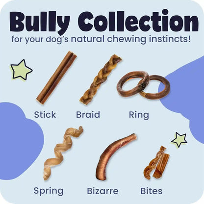 Pawstruck Natural 5-8" Bully Sticks for Dogs - Best Long-Lasting, Rawhide-Free, Low Odor Dental Chew Treat - Healthy Single Ingredient, 100% Real Beef - 8 Oz Bag - Packaging May Vary4