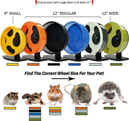 Silent Runner 12" Regular | Wheel + Cage Attachment | Sugar Gliders, Hamsters, Rats2