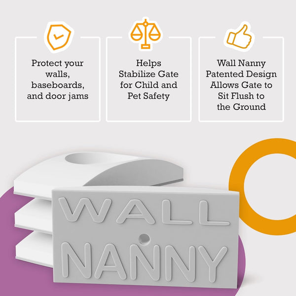 Wall Nanny - Baby Gate Wall Protector (Made in USA) Protects Walls and Doorways from Pet Gates - for Pressure Mounted Indoor Safety Baby Gates - White7