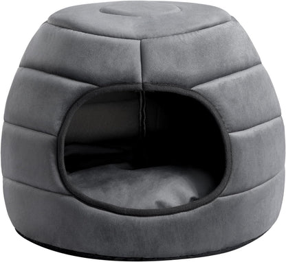 Hollypet Cat Bed Cave for Indoor Cats for Pets up to 15 Lbs, Pineapple | Warm Cat Bed Cats Cave Condo, Covered Kitty House with Removable Washable Cushion, Cozy Enclosed Pet Bed for Small Dogs9