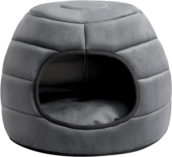 Hollypet Cat Bed Cave for Indoor Cats for Pets up to 15 Lbs, Pineapple | Warm Cat Bed Cats Cave Condo, Covered Kitty House with Removable Washable Cushion, Cozy Enclosed Pet Bed for Small Dogs9