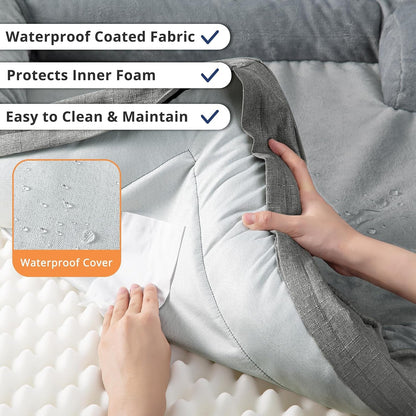Dog Bed for Extra Large Dogs, 44-Inch Orthopedic XL Waterproof Pet Beds | Aodisman Big Size Pet Bed with Sides,Comfort Thick Egg-Crate Foam,Dog Crate Pad & Couch Bed,Washable Cover & Non-Slip Bottom8