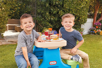 Easy Store Picnic Table with Umbrella, Multi Color, 42.00''L X 38.00''W X 19.75''H6