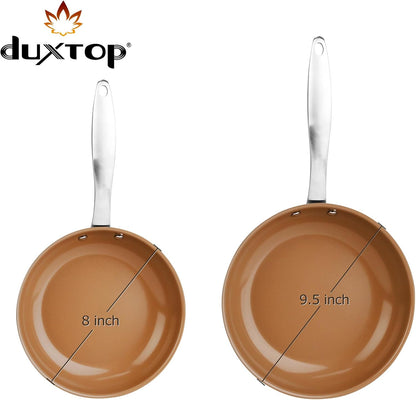 Ceramic Nonstick Frying Pan 8" Stir Fry Pan Skillet with Stainless Steel Handle, PFAS Free, Dishwasher & Oven Safe, All Stovetops & Induction Compatible6