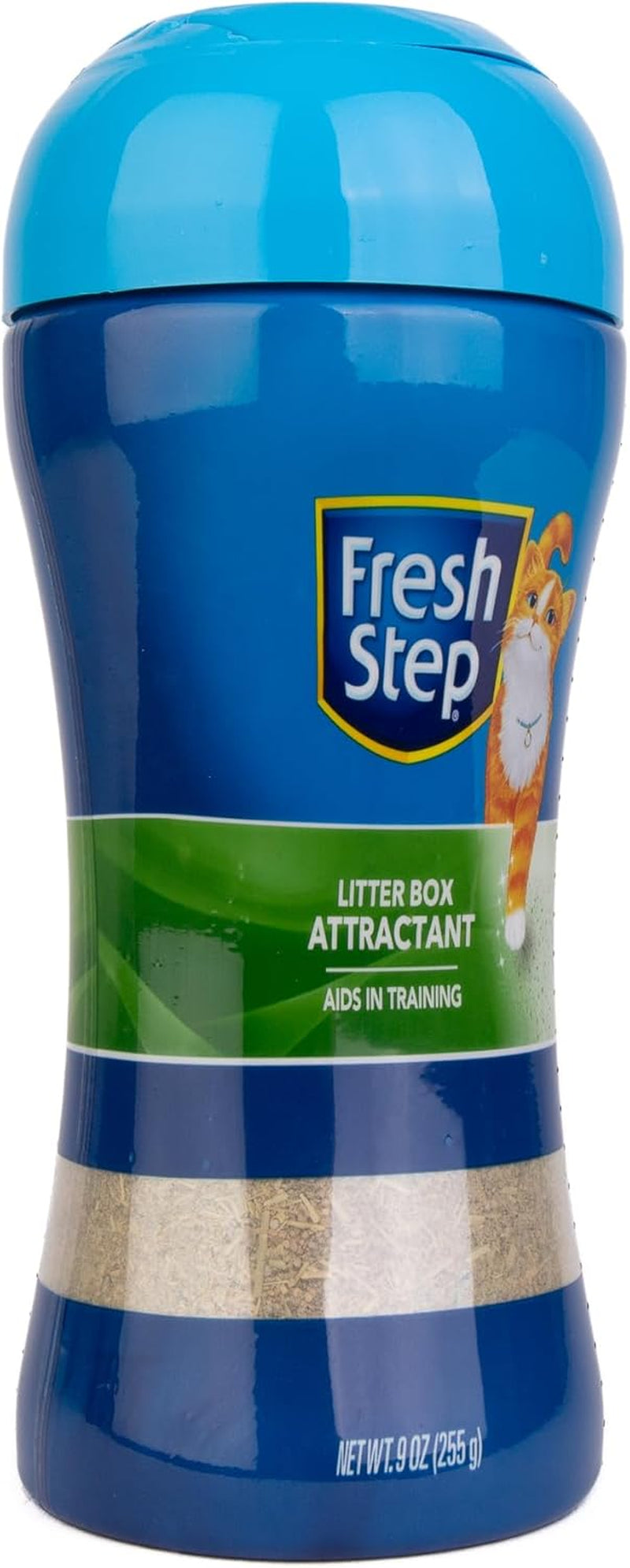 fresh-step-litter-box-attractant-powder-cat-litter-training-aid-encourages-litter-box-use-herbal-blend-additive-works-with-any-litter-type-for-cats-and-kittens-no-mess-bottle-9-ounce-3-pack